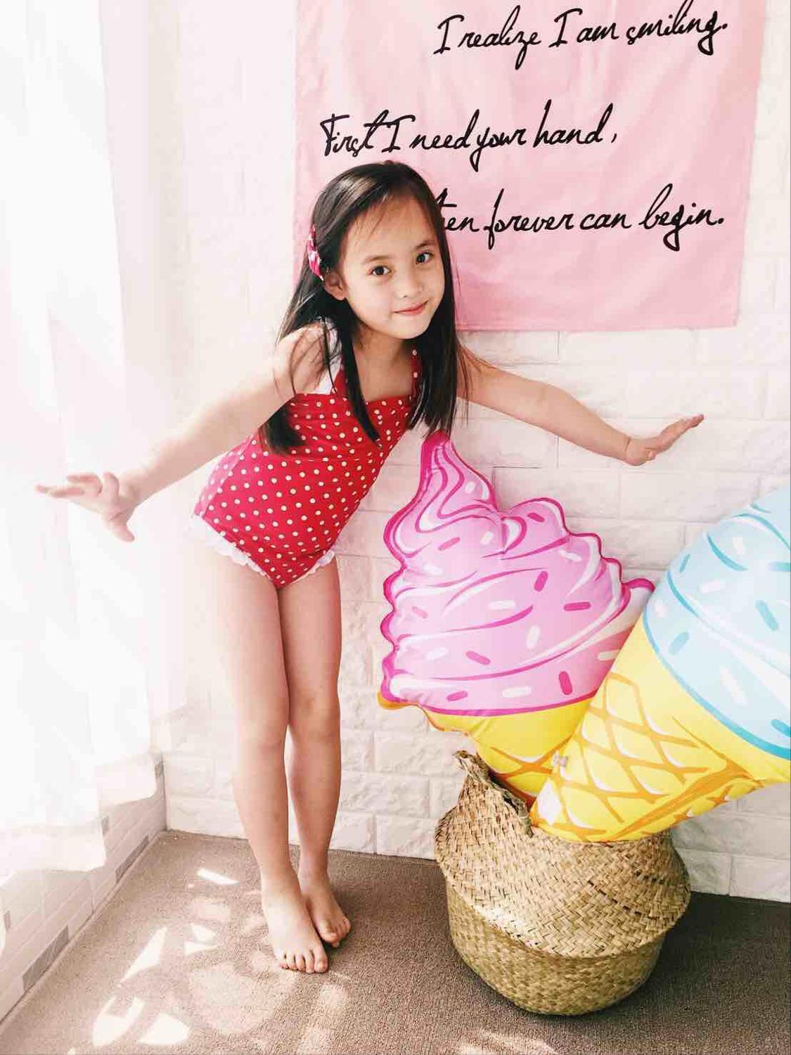 90cm Inflatable Ice Cream Pool Float Water Toy Swimming Ring Mattress Sea Beach Party Prop Kid Adult Pool Float Water Fun Toys