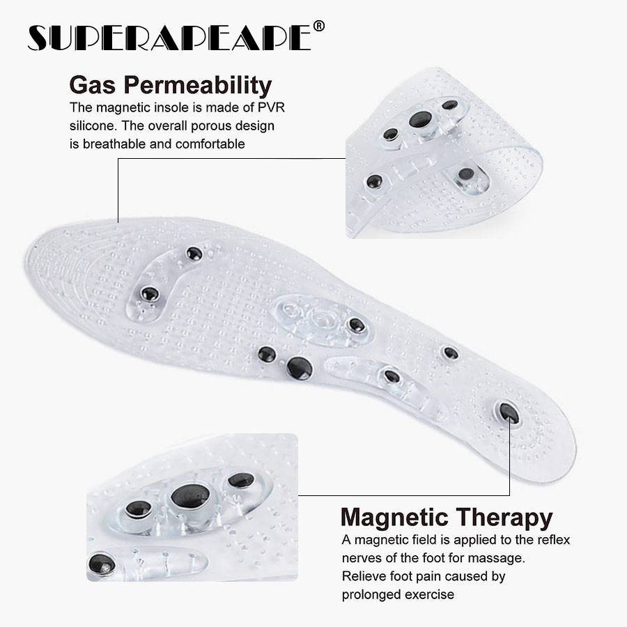 Unisex Magnetic Massage Insoles Foot Acupressure Shoe Pads Therapy Slimming Insoles for Weight Loss Magnetic Therapy insole
