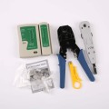 Network Ethernet Cable Tester RJ45 Kit Crimping Tool Network Computer Maintenance Repair Tool Kit Cable Tester Cross/Flat
