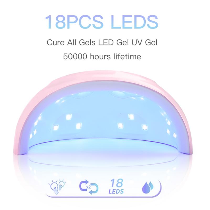 54W UV LED Nail Lamp With 36 Pcs Leds For Manicure Gel Nail Dryer Drying Nail Polish Lamp 30s/60s/90s Auto Sensor Manicure Tools