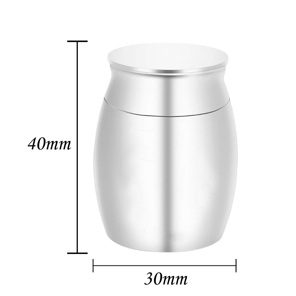 Small Keepsake Urns for Human Ashes Mini Cremation Urns for Ashes Aluminum Alloy Memorial Ashes Holder Silver for Grandma