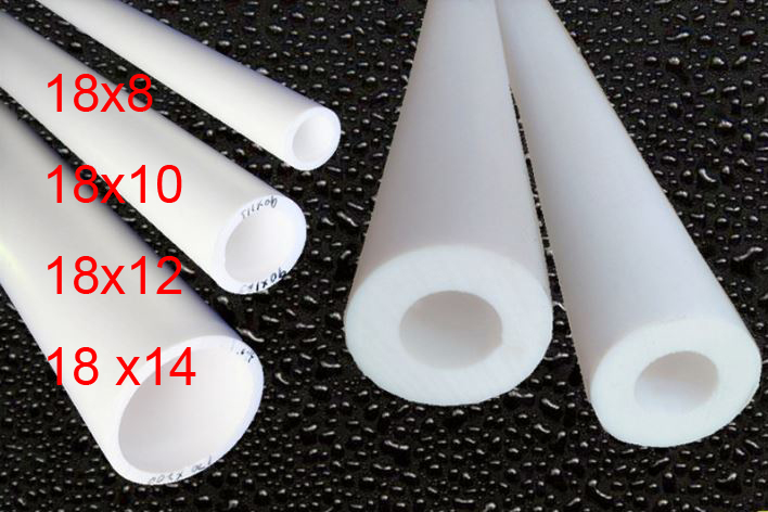 18mm od 10mm 8mm 12mm 14mm id PTFE pipe F4 Tubing polytef straight pipe polytetrafluoroethylene hard tube polytef rigid tube