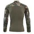 Men's Outdoor Hiking T-shirt Military Tactical Shirt Frog Suit Camouflage Shirt For Shooting Hunting Camping Sports Tee Tops