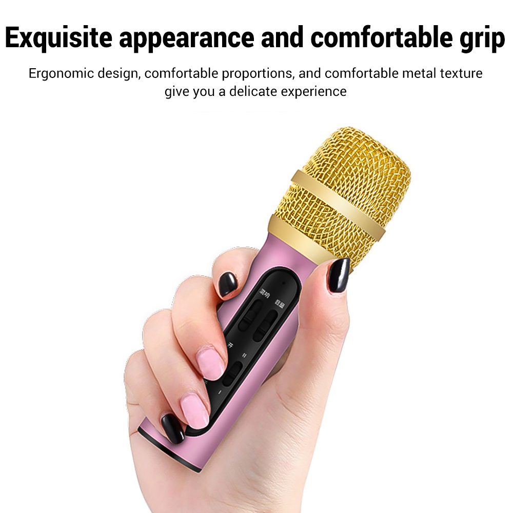 C11 Mobile Phone K Song Condenser Sound Card Microphone Wireless K Song Live Singing Handheld Microphone Recorder Mic Dropship
