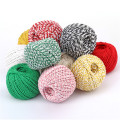 75m Cotton Twine Rope Double Color 1.5mm Diameter Double Color Handmade Crafts Weave String DIY Gifts Wrapping Packaging Rope