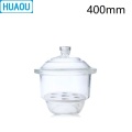 HUAOU 400mm Desiccator with Porcelain Plate Clear Glass Laboratory Drying Equipment