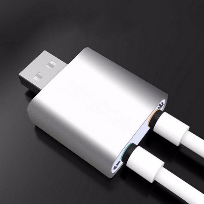 3color Mini External USB Sound Card USB To3.5mm Headphone Mic Speaker Adapter Audio Card For Laptop Computer Sound Card Splitter