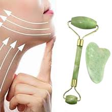 Natural Jade Roller Guasha Skin Scraper Facial Set Facial Stone Firming Face Anti-Aging Puffy Eyes Massager Neck Anti Wrinkle