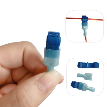50pcs Blue T Tap Insulated Quick Splice Wire Terminal 2.5-4.0mm2 AWG Crimp Connector Combo Set 40%Off