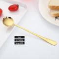 1pcs Stainless Steel Coffee Spoon Teaspoon Children Spoon 7 Colors Coffee Tea Long Handle Flatware Tableware utensílios de mesa