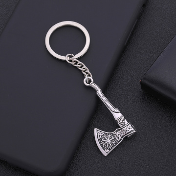 Fishhook Viking Axe Keychain Valknut Old Magic Staves Vegvisir Scandinavian Viking Key Chain Gift For Man Woman Jewelry