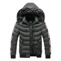 Men's Parka Side Striped Thicken Warm Jackets Coats 2020 Winter New Hooded Windproof Parkas Jacket Male Autumn Windbreak Outwear