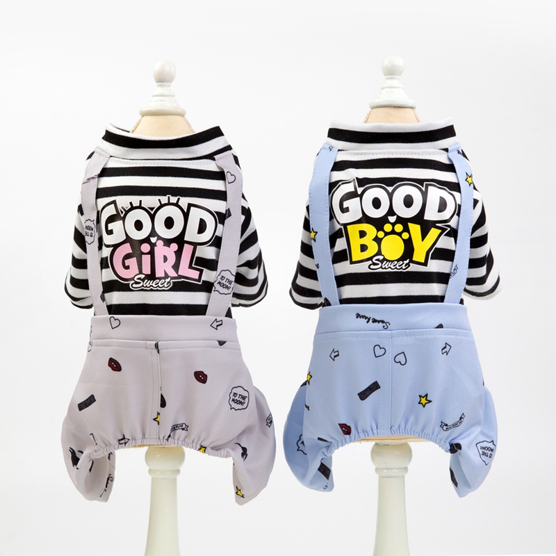 Puppy Cute Clothes Pet Dog Pajamas Pet Overalls Warm Clothes Puppy Coat Cat Printing Shirt Jumpsuit Apparel Costume in stock