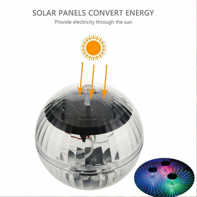 Solar Ball Lamp Garden Outdoor Waterproof Hanging Ball Light Swimming Pool Pond Color Changing Pool Light Floating Lamp Led