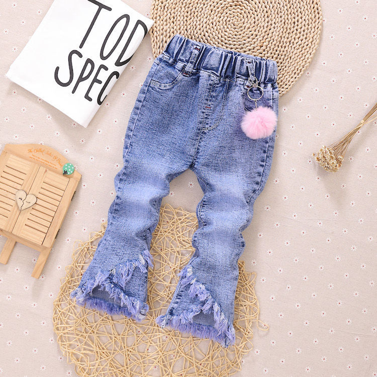 Fall Fashion Pants Girls Jeans Toddler Trousers Baby Clothes Kids Denim Girls Pants Bottom Jean Fille Children Clothing 6M-7T