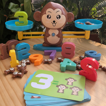 Early math educational tool monkey balanced digital counting up teaching Children and Family Board Games
