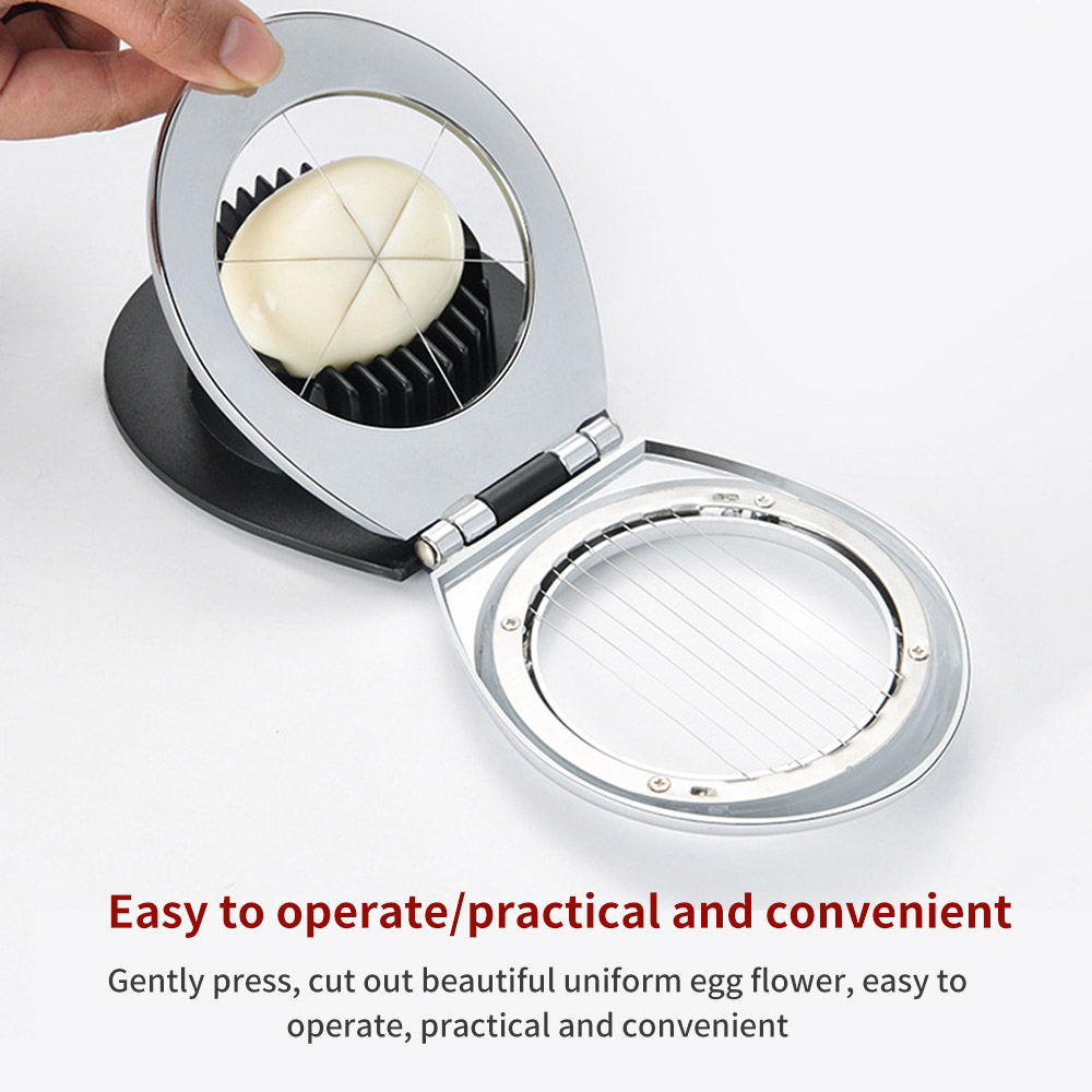 Multifunctional Food Grade Stainless Steel Egg Slicer Eggs Cutting Egg Wedges Fruits Slicing Strawberry Cheese Kitchen Tool