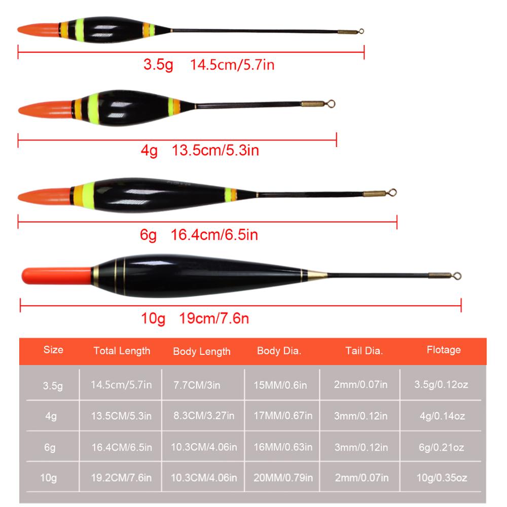 1Pcs Electronic LED Fishing Float Bobbers With Battery 3.5g 4g 6g 10g Night Fishing Float Vertical Buoy Floating Floats Pesca