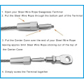 Marine Grade 316 Stainless Steel 4mm Swageless Eye Terminal Wire Cable Rope DIY Fitting Rigging Hardware Balustrade kit