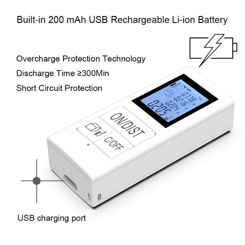 USB Charging Laser Distance Meter Home Multiple Measurement Laser Rangefinders