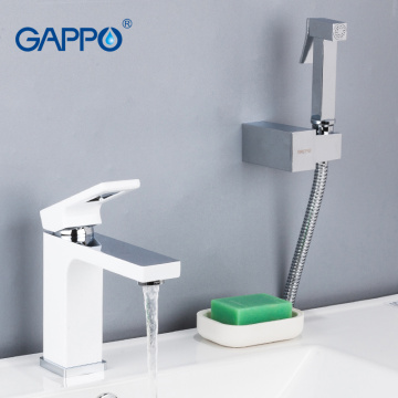 GAPPO Basin Faucet White Bathroom Sink mixers With bidet faucet brass bathroom mixer taps torneira G1017-1