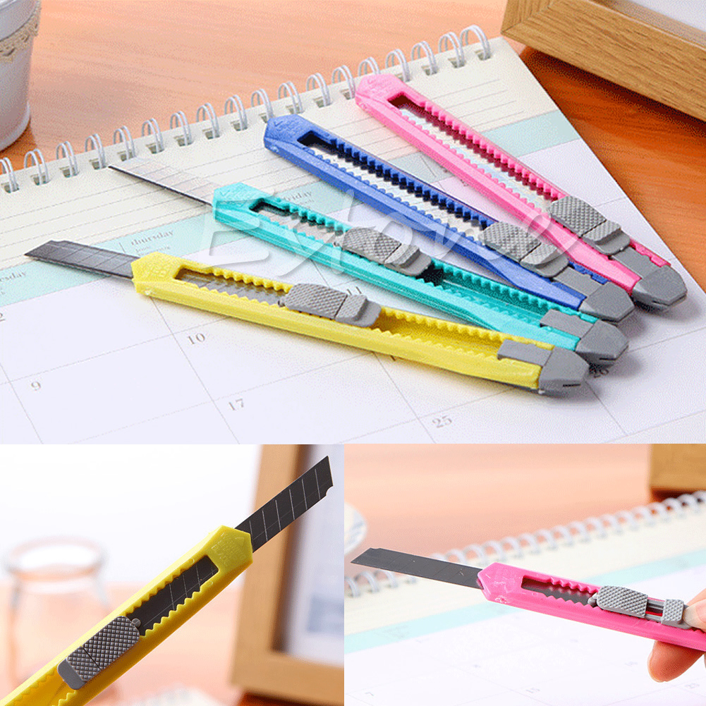 2PCS Box Cutter Utility Knife Snap Off Retractable Razor Blade Knife Tool school stationery accessories office supply