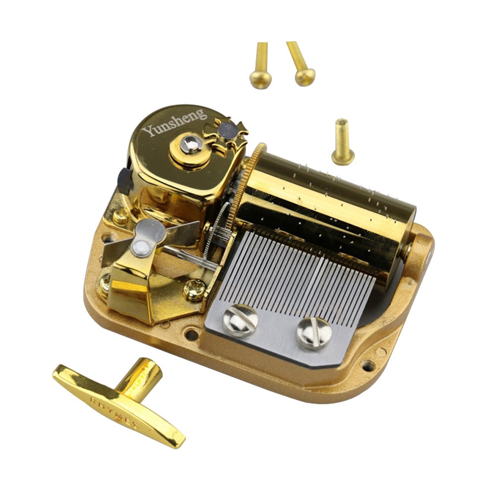 Yunsheng 30 Note Windup Gold Plating Clockwork Mechanism DIY Musical Movement
