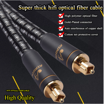 Hifi Optical Fiber Cable Hi-end digital Audio Video Cables HIFI DTS Dolby 5.1 7.1