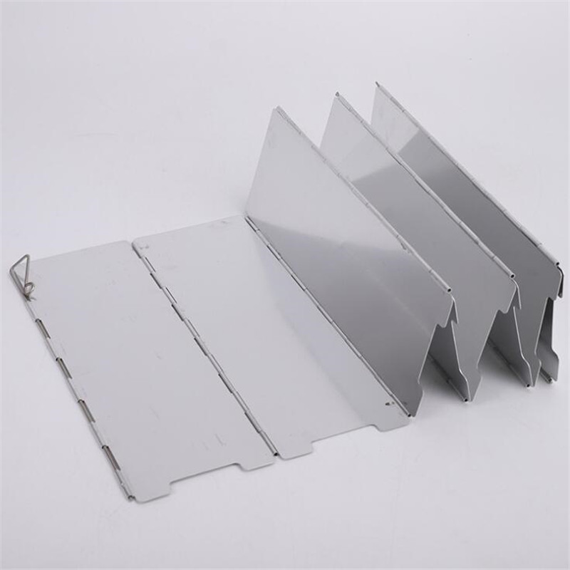 8/9 PCS Plates Wind Shield Screens Foldable Outdoor Camping Cooking Cooker Gas Stove Windshield Wind Screen camping accessories