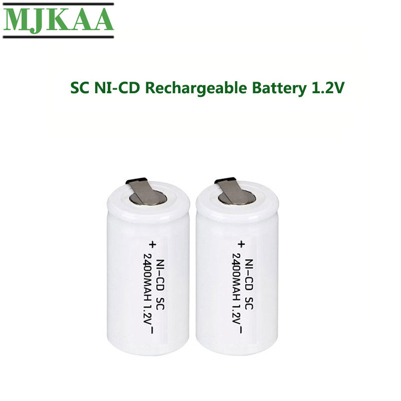 MJKAA 15Pcs SC 2400mAh 1.2V Ni-CD Rechargeable Battery Replacement Nickel Metal Hydride Batteries for Electric Drill Screwdriver