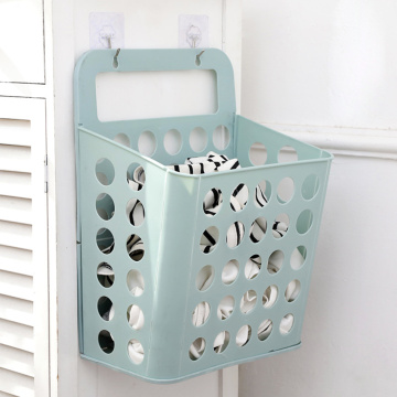 Toy Clothes Living Room Household Storage Plastic Laundry Basket Sundries Foldable Organizer Wall Mounted Container Saving Space