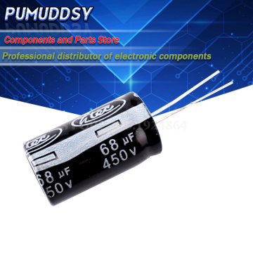 5PCS Higt quality 450V68UF 18*25mm 68UF 450V 18*25 lectrolytic capacitor