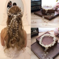 Pearl Bridal Headwear Flower Crown Wedding Bride Wreath Flowers Head Band Bohemia Women Hair Accessories Headband Wedding suit