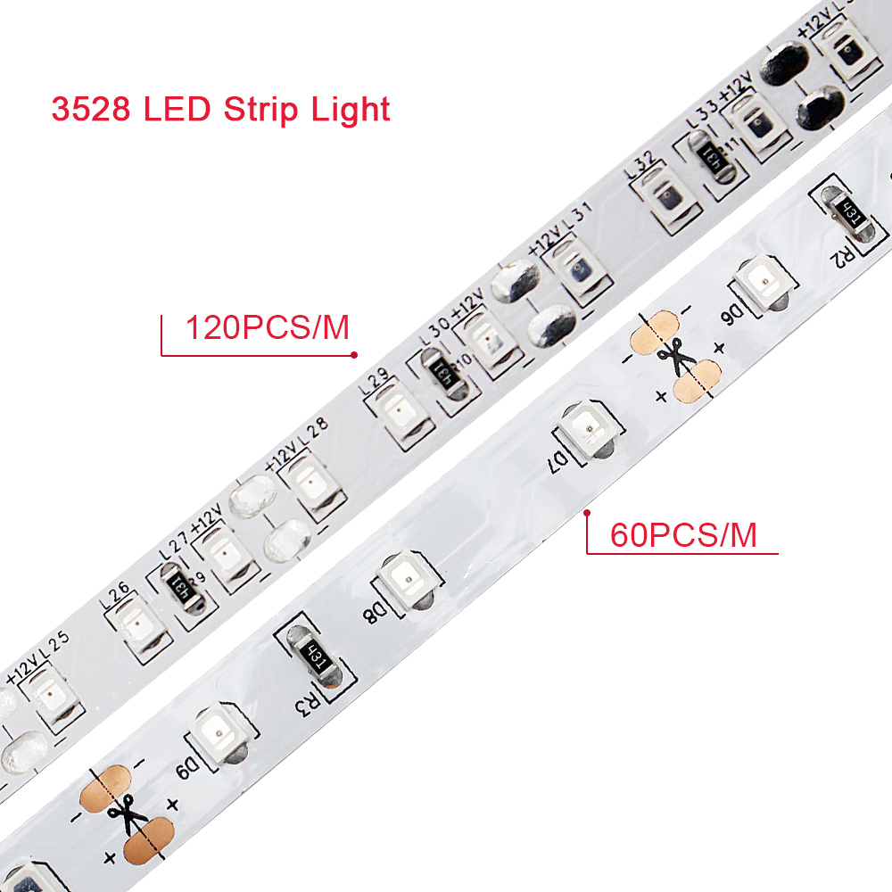 LED Tape Ir DC12V 5M SMD3528 Infrared 850/940nm Signle Chip 8mm Wide Flexible LED Strips 120LEDS/m Non-Waterproof for led Night