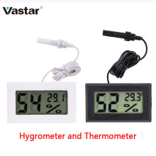 Mini Convenient Digital LCD Thermometer Sensor Hygrometer Gauge Refrigerator Aquarium Monitoring Display Humidity Detector