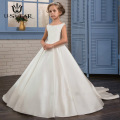 2020 New Flower Girl Dresses Vestidos A-Line Beading Kids Evening Pageant Ball Gown First Communion Dresses for Girls