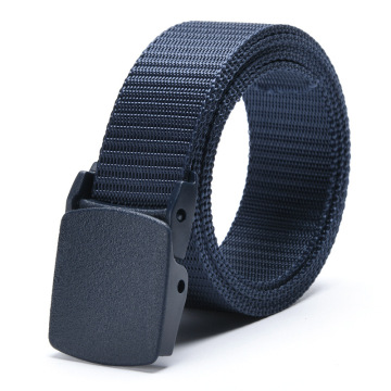 Men's Outdoor Sports Military Tactical Nylon Adjustable Belt Canvas Waist Belt With Metal Plastic Buckle Male Casual Fabric Belt