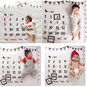 Baby Monthly Growth Milestone Blanket Photography Requirements Background Towel Memory Carpet