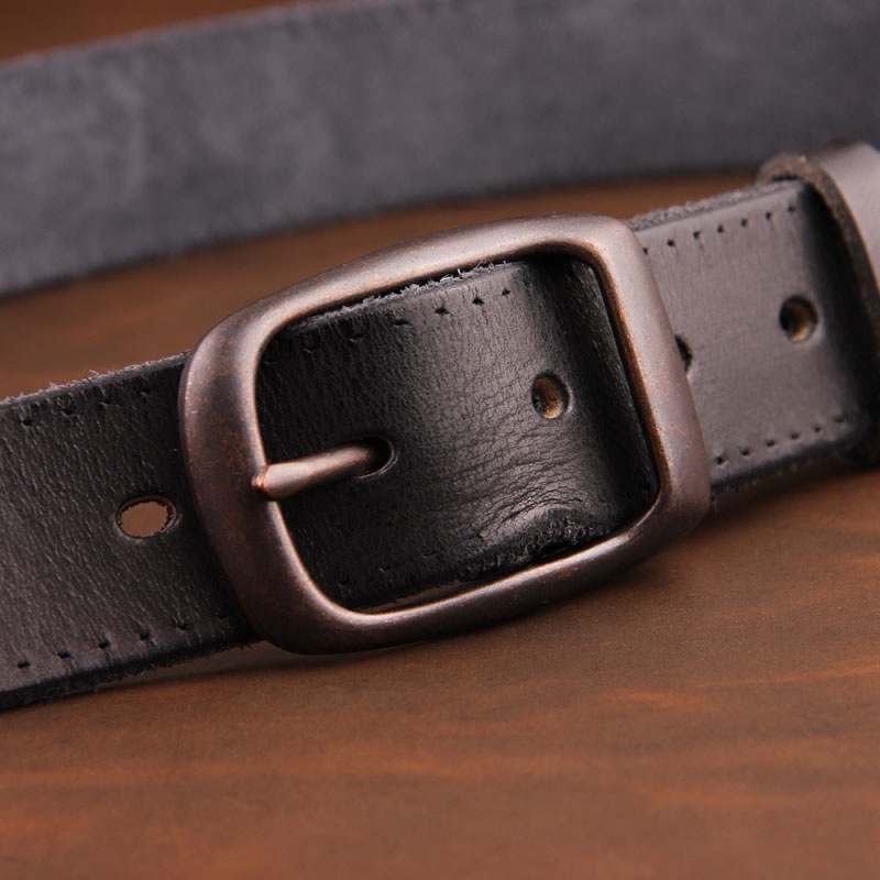 Unisex Genuine Leather Belts Men and Women Italian Cow Leather Belt For Jeans 105cm~125cm Length Metal Pin Buckle Free Shipping
