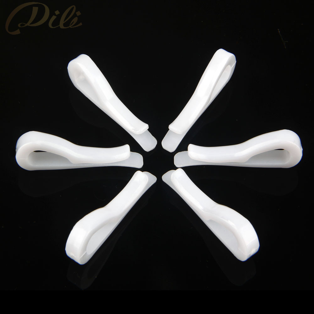 200 Pieces Plastic Garment Shirt Clip Transparent White Shirt Pin Garment Package Clips Garment Accessories