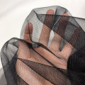 Black and White Rigid Mesh Fabric Transparent Tulle Dress Clothing Handmade Wedding Turban African Lace Fabric Sewing Wholesale