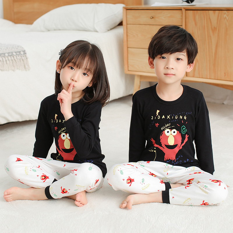 Kids Pajamas 2020 Autumn Girls Boys Sleepwear Nightwear Baby Infant Clothes Animal Cartoon Pajama Sets Cotton Children's Pyjamas