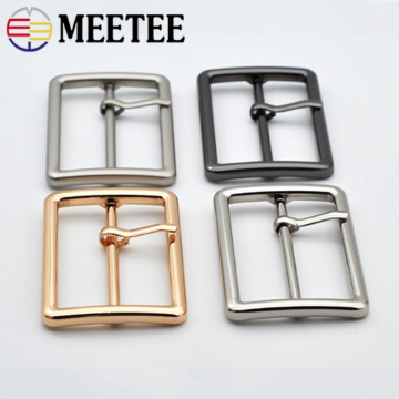 Meetee 5pcs 20-50mm Metal Pin Buckle Bag Strap Webbing Adjust Hook Decoration Clasp DIY Belt Buckle Garment Accessories YK414