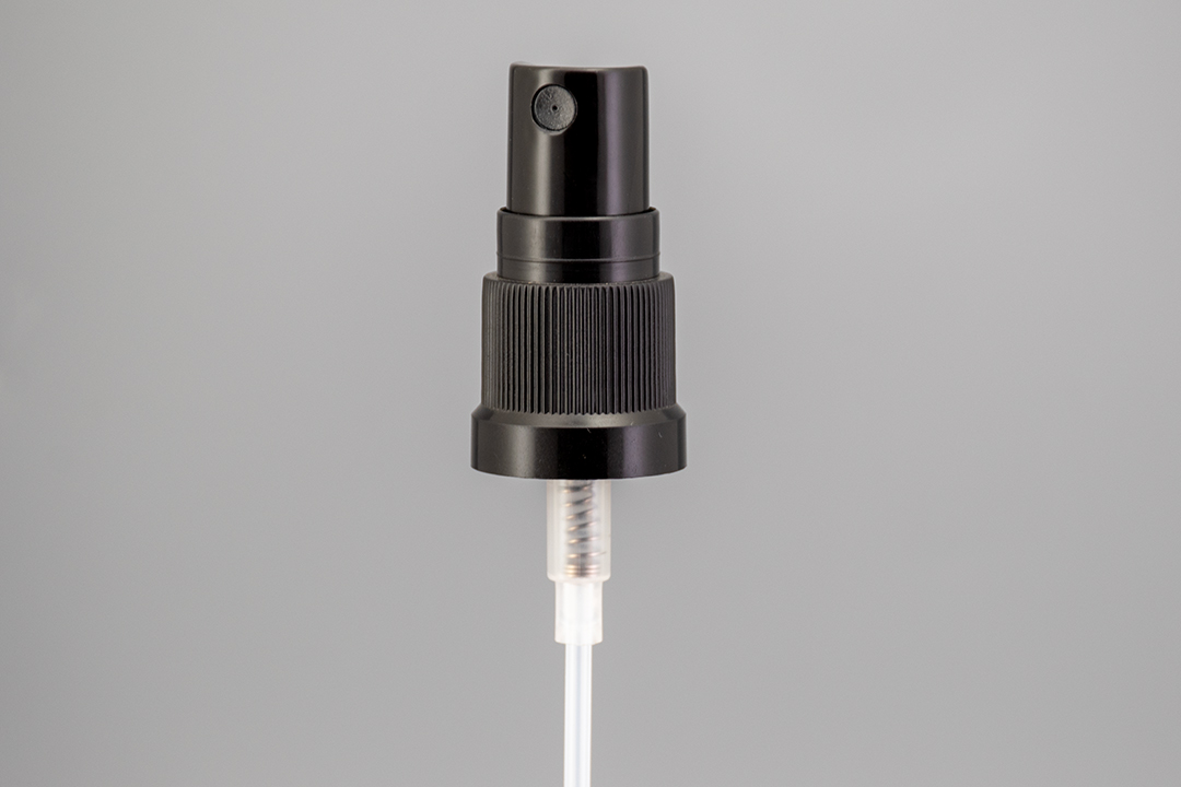 18/415 Black Ribbed Skirt Fine Mist Sprayer