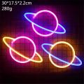 LED Planet Neon Light Signs USB Or Battery Powered Soft Night Light Party Supplies For Home Party Bar Decoration Christmas Gift