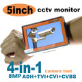 5 Inch Tft Lcd Hd 8Mp Tvi Ahd Cvi Cvbs In One Cctv Tester Analog Security Camera Tester Monitor Vga Hdmi Input Wrist Design