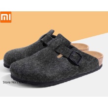 Xiaomi Aishoes autumn winter wool cork Baotou shoes Warm wool felt Indoor Cork Slipper Anti-slip Floor Bedroom Unisex Shoe