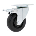 Ultra Durable 3 Inch Heavy Duty loading 100kg Rubber Swivel Castor Wheels Trolley Caster Brake With Brake Universal Wheel