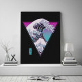 Modular Wall Art Canvas Paintings Picture Prints Kanagawa Surfing Synthwave Retro Poster Home Decor For Living Room No Framework