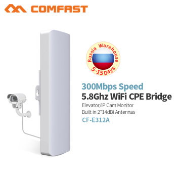 COMFAST CF-E312AV2 300Mbps 5.8Ghz Access Point with 2*14dBi Antenna high power wireless outdoor WIFI repeater CPE Nanostation